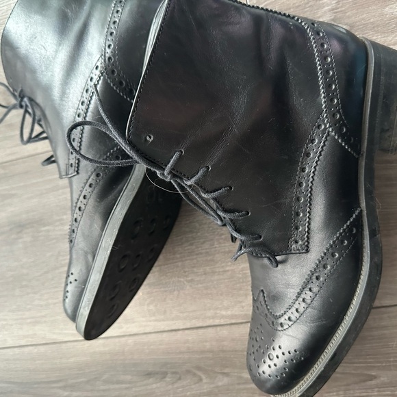 Boemos Black Leather Women’s Black Boots Made in Italy - Picture 6 of 9